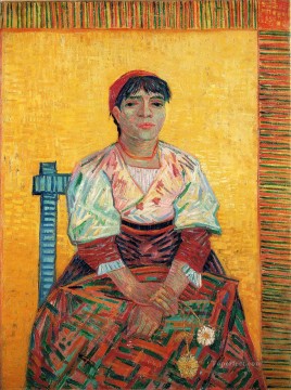  Italian Canvas - Italian Woman Agostina Segatori Vincent van Gogh